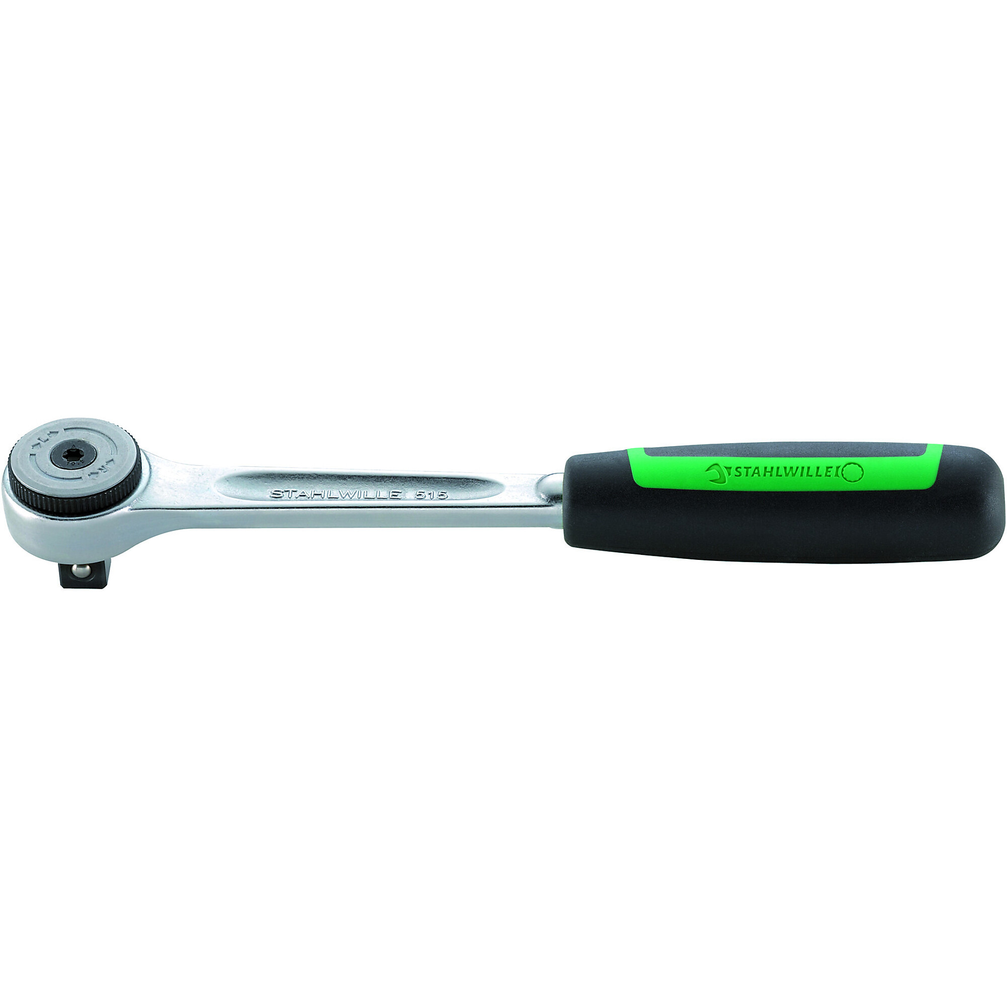 Stahlwille Fine-Tooth Ratchet — 1/2in. Drive, 60 Teeth, 6° Working Angle, Chrome Alloy Steel, 265mm Length, Model# 515-2K